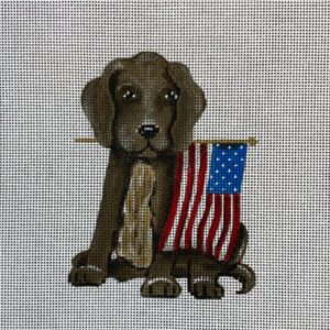 Doggie with Amer flag